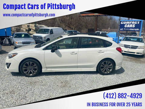 2016 Subaru Impreza for sale at Compact Cars of Pittsburgh in Pittsburgh PA