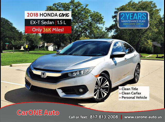 2018 Honda Civic for sale at CarONE Auto in Garland TX