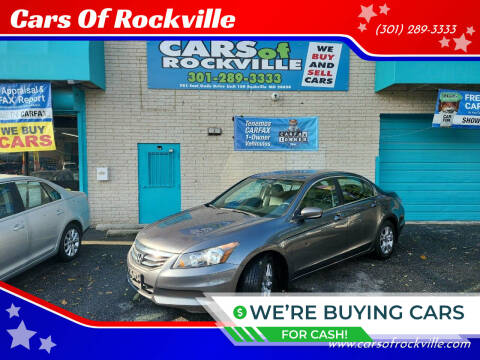 2012 Honda Accord for sale at Cars Of Rockville in Rockville MD
