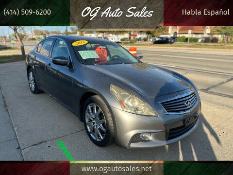 2012 Infiniti G37 Sedan for sale at OG Auto Sales in Milwaukee WI