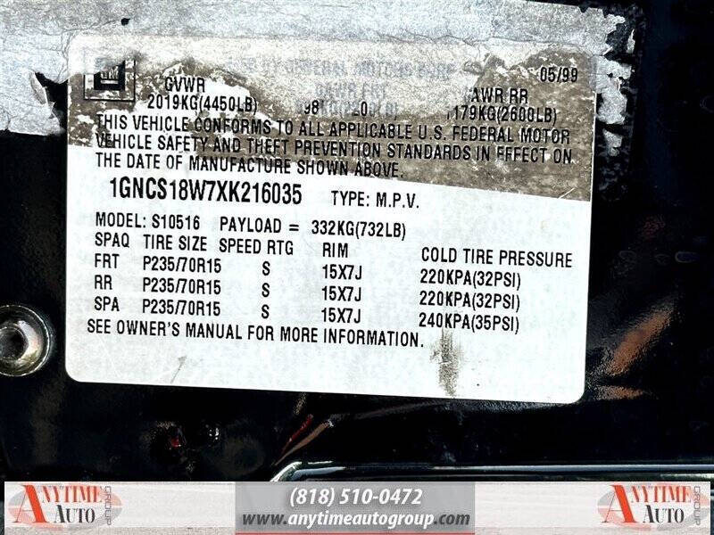 1999 Chevrolet Blazer LS