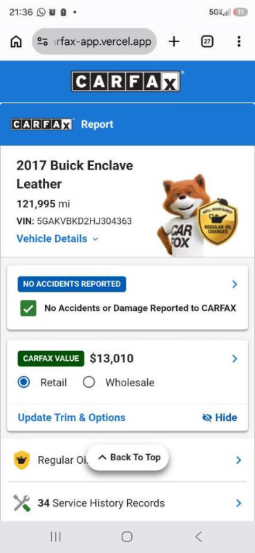 2017 Buick Enclave Leather