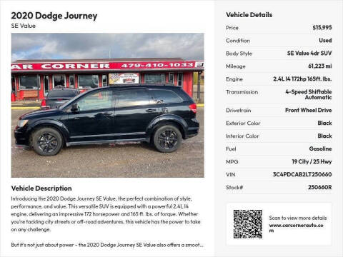 2020 Dodge Journey SE Value