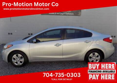 2015 Kia Forte for sale at Pro-Motion Motor Co in Lincolnton NC
