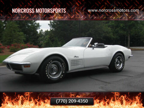 1972 Chevrolet Corvette for sale at NORCROSS MOTORSPORTS in Norcross GA