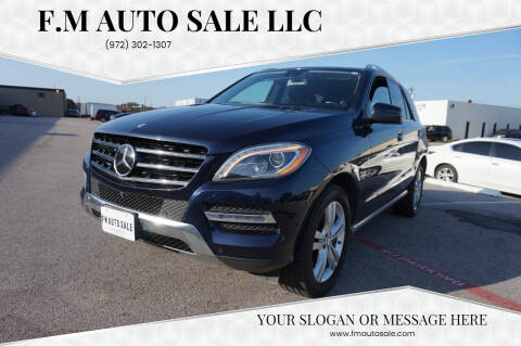 2014 Mercedes-Benz M-Class for sale at F.M Auto Sale LLC in Dallas TX