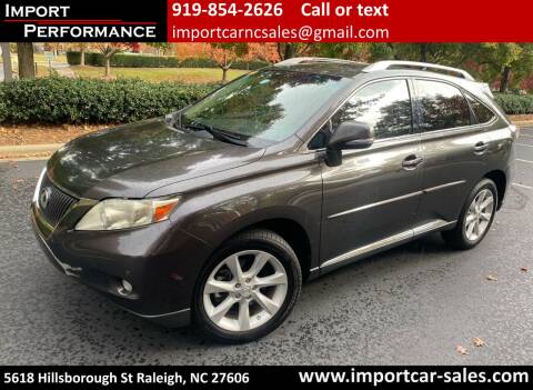 2010 Lexus RX 350 for sale at Import Performance Sales in Raleigh NC