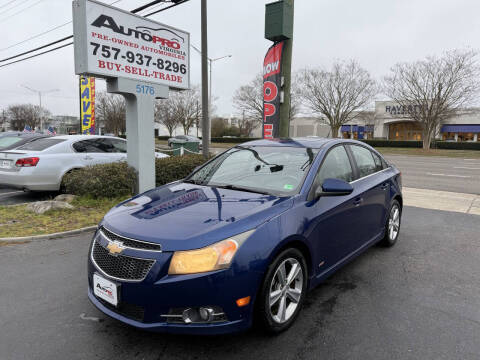 2012 Chevrolet Cruze for sale at AutoPro Virginia LLC in Virginia Beach VA