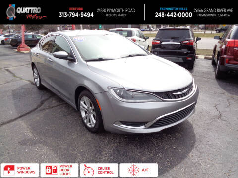 2015 Chrysler 200 for sale at Quattro Motors 2 in Farmington Hills MI