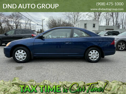 2003 Honda Civic for sale at DND AUTO GROUP in Belvidere NJ