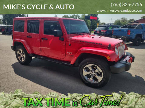 2018 Jeep Wrangler JK Unlimited for sale at MIKE'S CYCLE & AUTO in Connersville IN