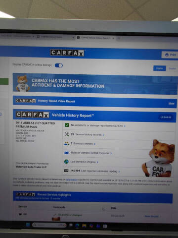 2018 Audi A4 2.0T quattro Premium Plus