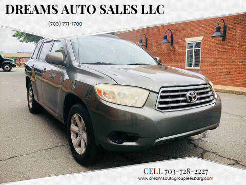 2009 Toyota Highlander for sale at Dreams Auto Sales LLC in Leesburg VA