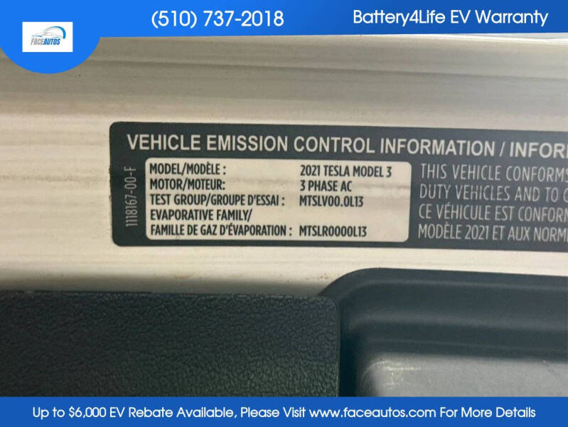 2021 Tesla Model 3 Standard Range Plus