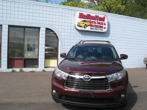 2015 Toyota Highlander for sale at Unlimited Auto Sales & Detailing, LLC in Windsor Locks CT