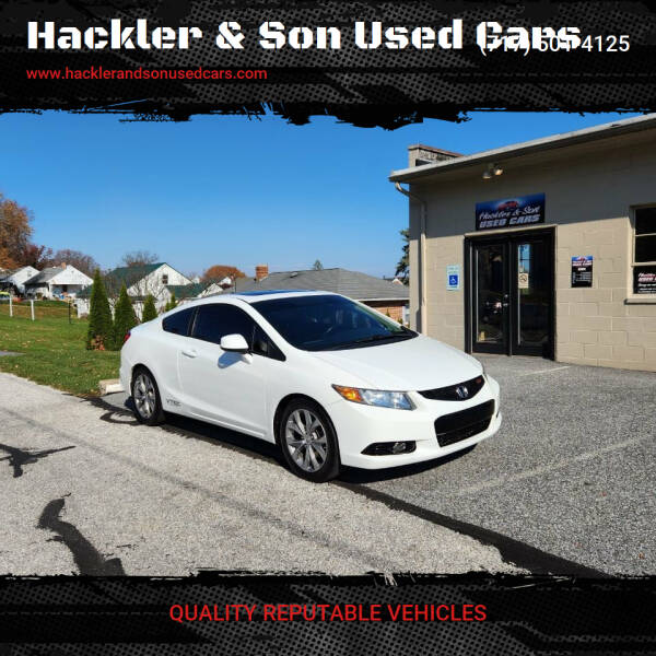 2012 Honda Civic for sale at Hackler & Son Used Cars in Red Lion PA