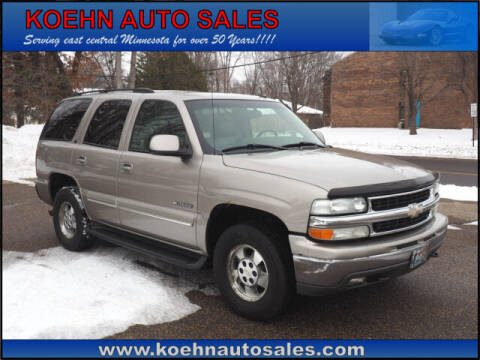 2003 Chevrolet Tahoe for sale at Koehn Auto Sales in Lindstrom MN