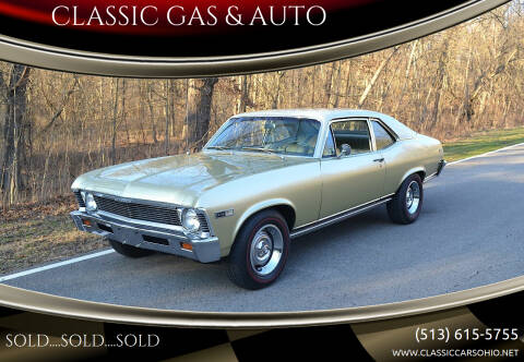 1968 Chevrolet Nova for sale at CLASSIC GAS & AUTO in Cleves OH