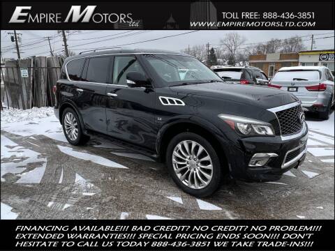 2015 Infiniti QX80 for sale at Empire Motors LTD in Cleveland OH