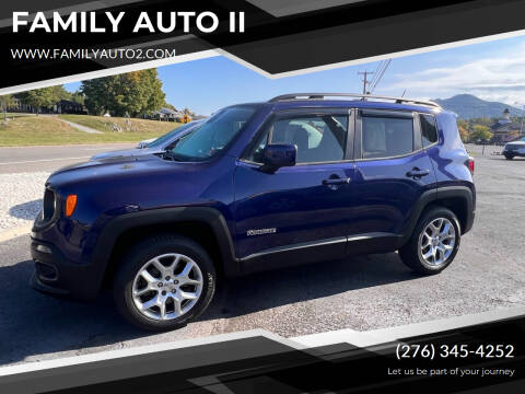 2016 Jeep Renegade for sale at FAMILY AUTO II in Pounding Mill VA