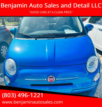 2015 FIAT 500 for sale at Benjamin Auto Sales and Detail LLC in Holly Hill SC