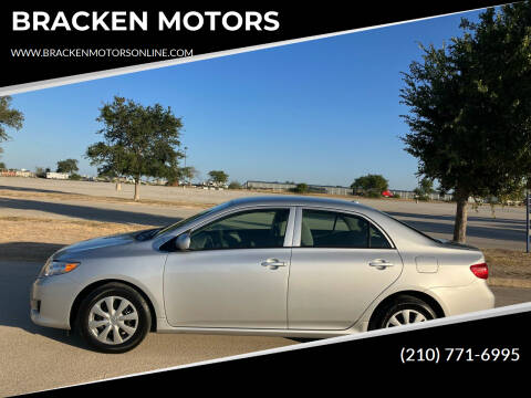 2009 Toyota Corolla for sale at BRACKEN MOTORS in San Antonio TX