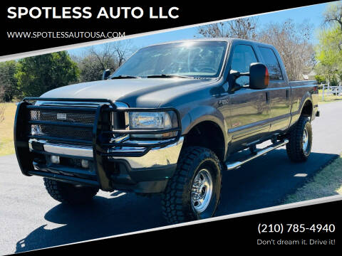 2003 Ford F-250 Super Duty for sale at SPOTLESS AUTO LLC in San Antonio TX