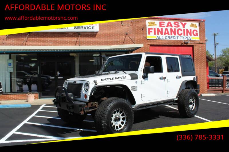2013 Jeep Wrangler Unlimited for sale at AFFORDABLE MOTORS INC in Winston Salem NC