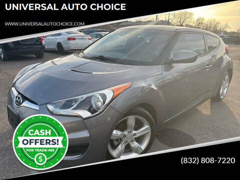 2015 Hyundai Veloster for sale at UNIVERSAL AUTO CHOICE in Houston TX