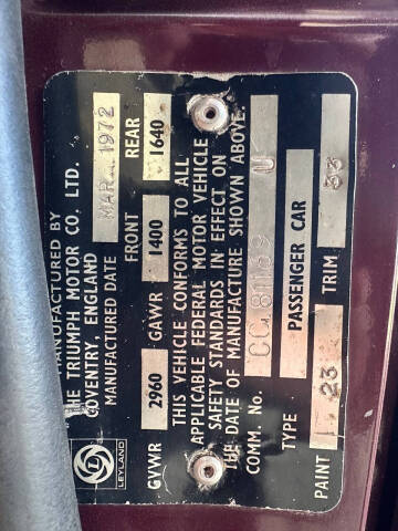 1972 Triumph TR6