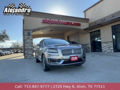 2019 Lincoln Nautilus for sale at Alejandro Cars & Trucks Inc in Alvin TX
