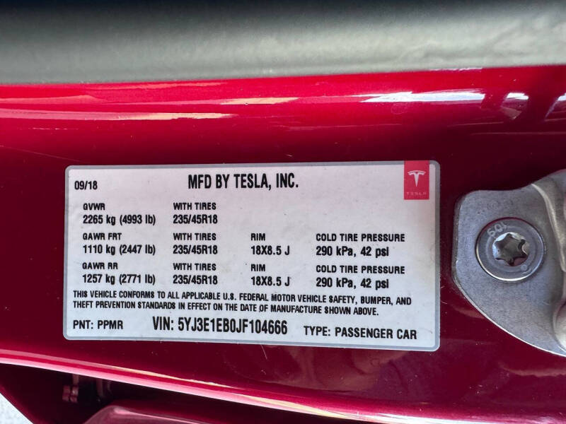 2018 Tesla Model 3 Long Range