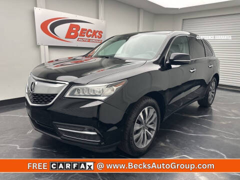 2016 Acura MDX for sale at Becks Auto Group in Mason OH