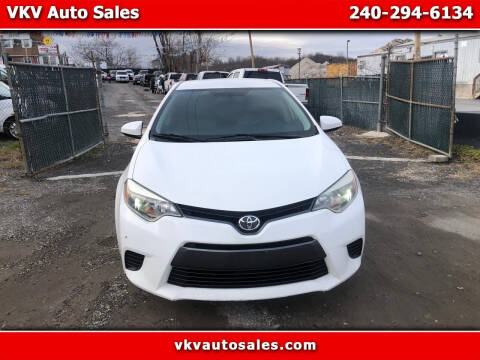 2015 Toyota Corolla for sale at VKV Auto Sales in Laurel MD