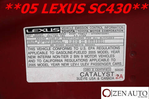 2005 Lexus SC 430