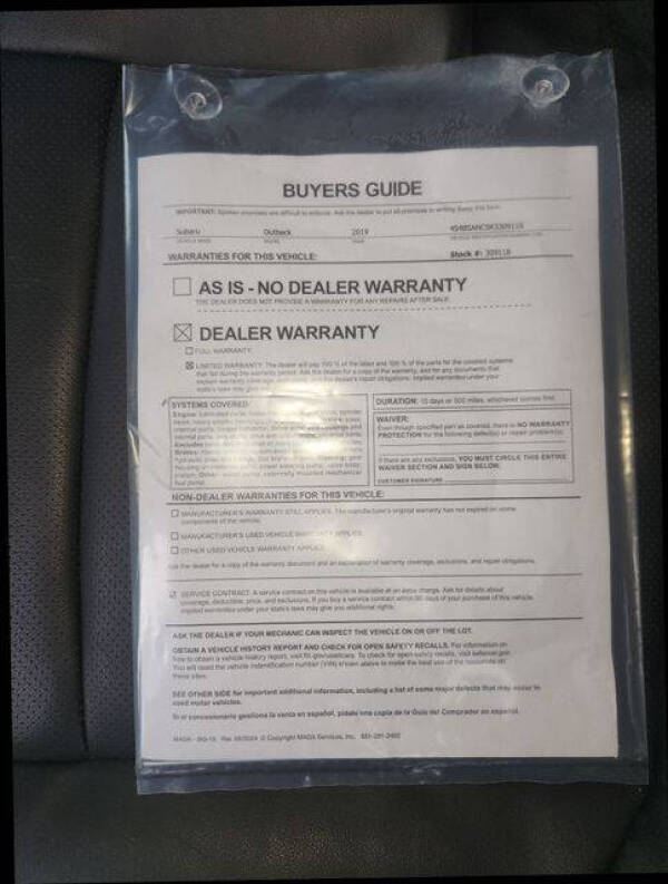 2019 Subaru Outback 2.5i Limited