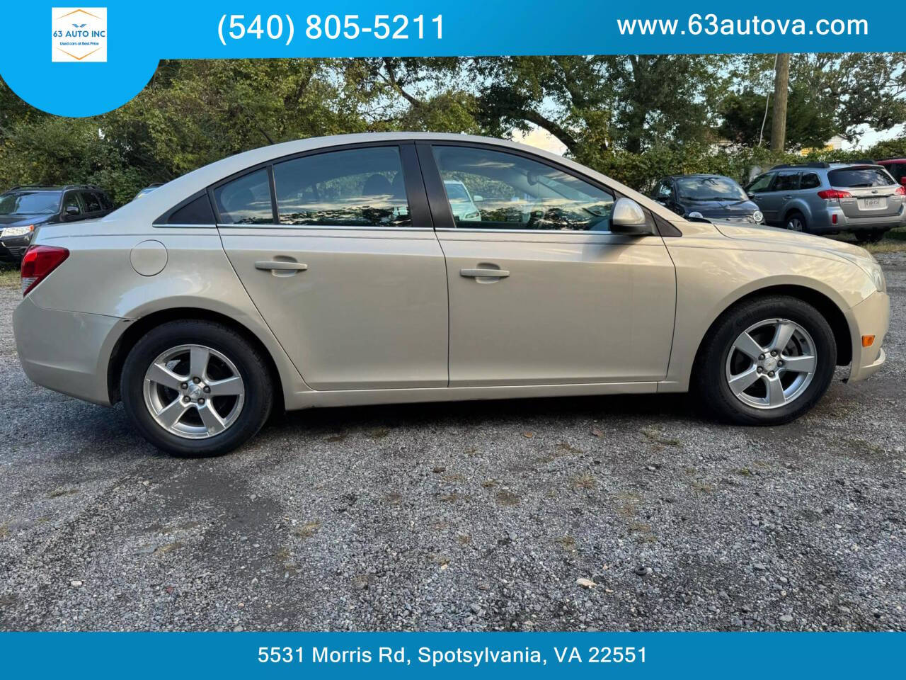 2012 Chevrolet Cruze for sale at 63 Auto Inc in Spotsylvania, VA