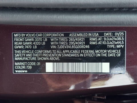 2025 Volvo EX90 Twin Ultra 7P