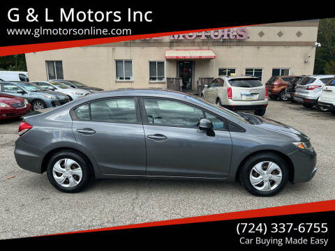 2013 Honda Civic for sale at G & L Motors Inc in New Kensington PA