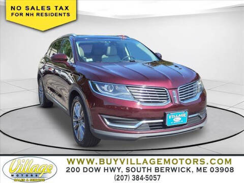 2018 Lincoln MKX for sale at VILLAGE MOTORS in South Berwick ME