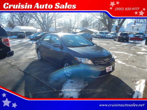 2013 Toyota Corolla for sale at Cruisin Auto Sales in Appleton WI