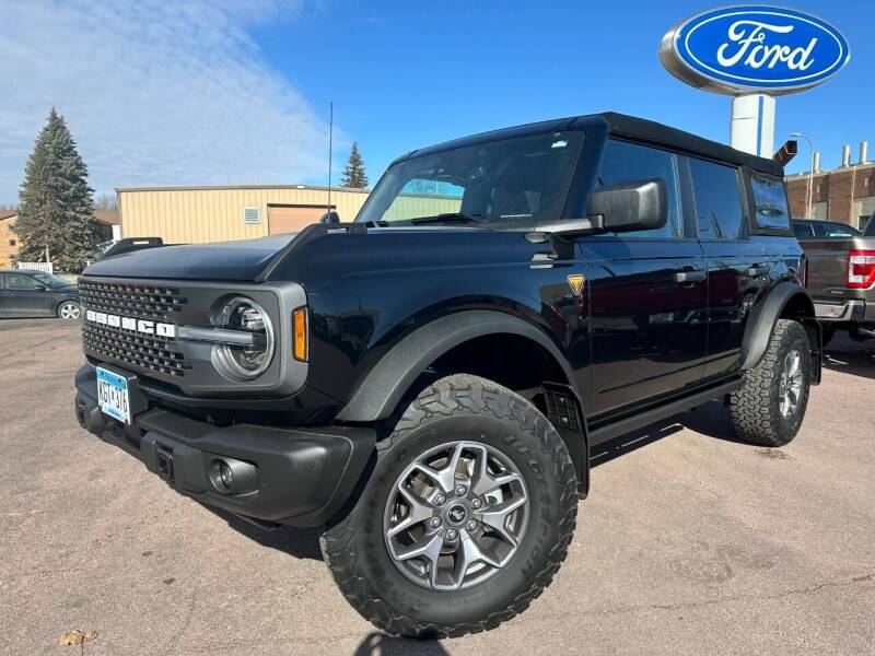 Used 2023 Ford Bronco 4-Door Badlands with VIN 1FMEE5DP1PLB09597 for sale in Windom, Minnesota
