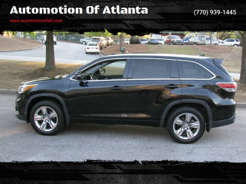 2015 Toyota Highlander for sale at Automotion Of Atlanta in Conyers GA