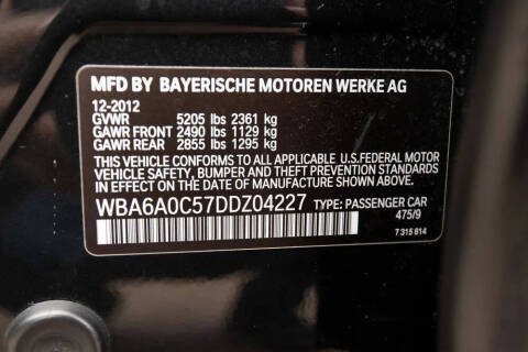 2013 BMW 6 Series 640i Gran Coupe