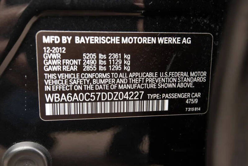 2013 BMW 6 Series 640i Gran Coupe