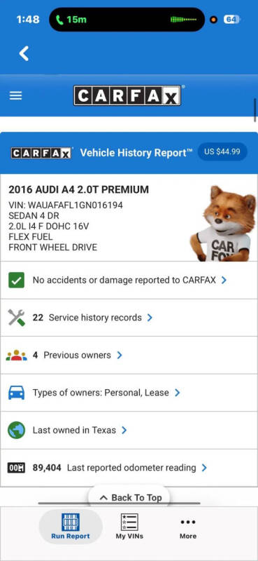 2016 Audi A4 2.0T Premium