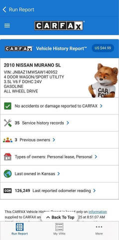 2010 Nissan Murano SL