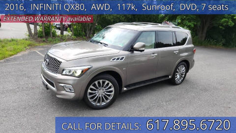 2016 Infiniti QX80 for sale at Carlot Express in Stow MA