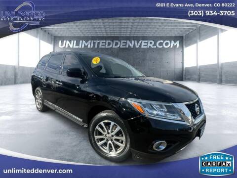 2013 Nissan Pathfinder for sale at Unlimited Auto Sales in Denver CO