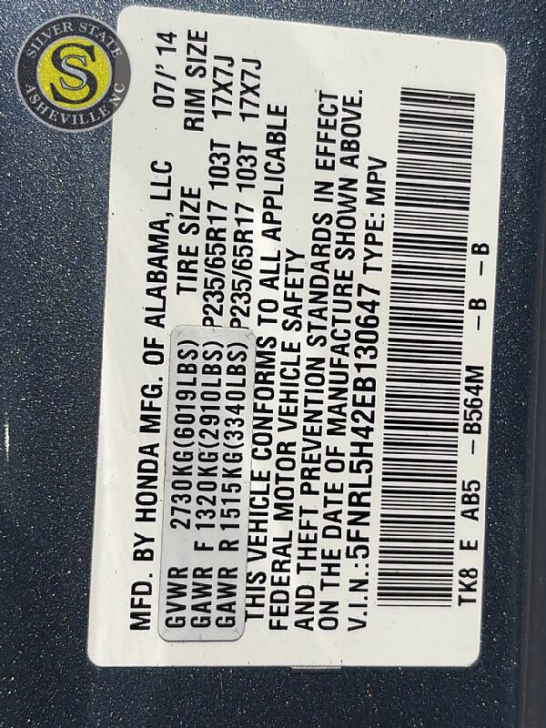 Blue 2014 Honda Odyssey EX EX 4dr Mini-Van 35